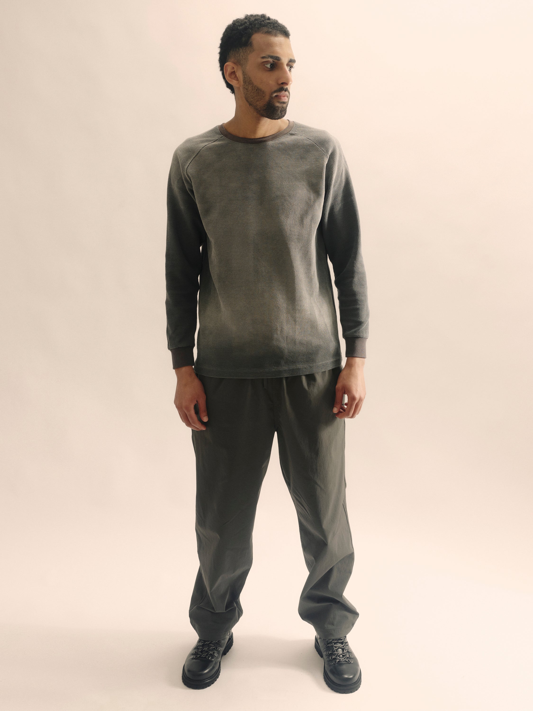 Long Sleeve Waffle Shirt