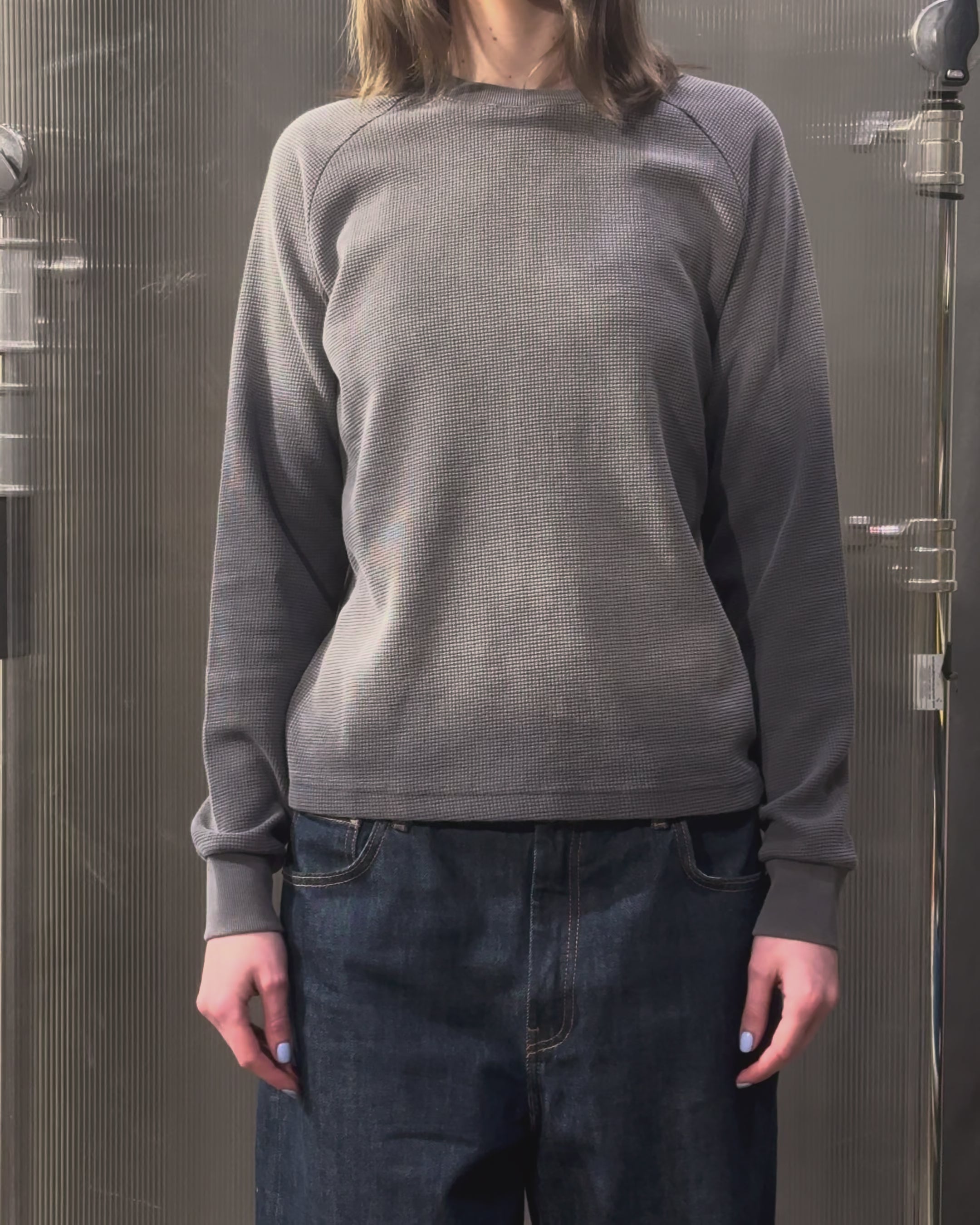 Long Sleeve Waffle Shirt