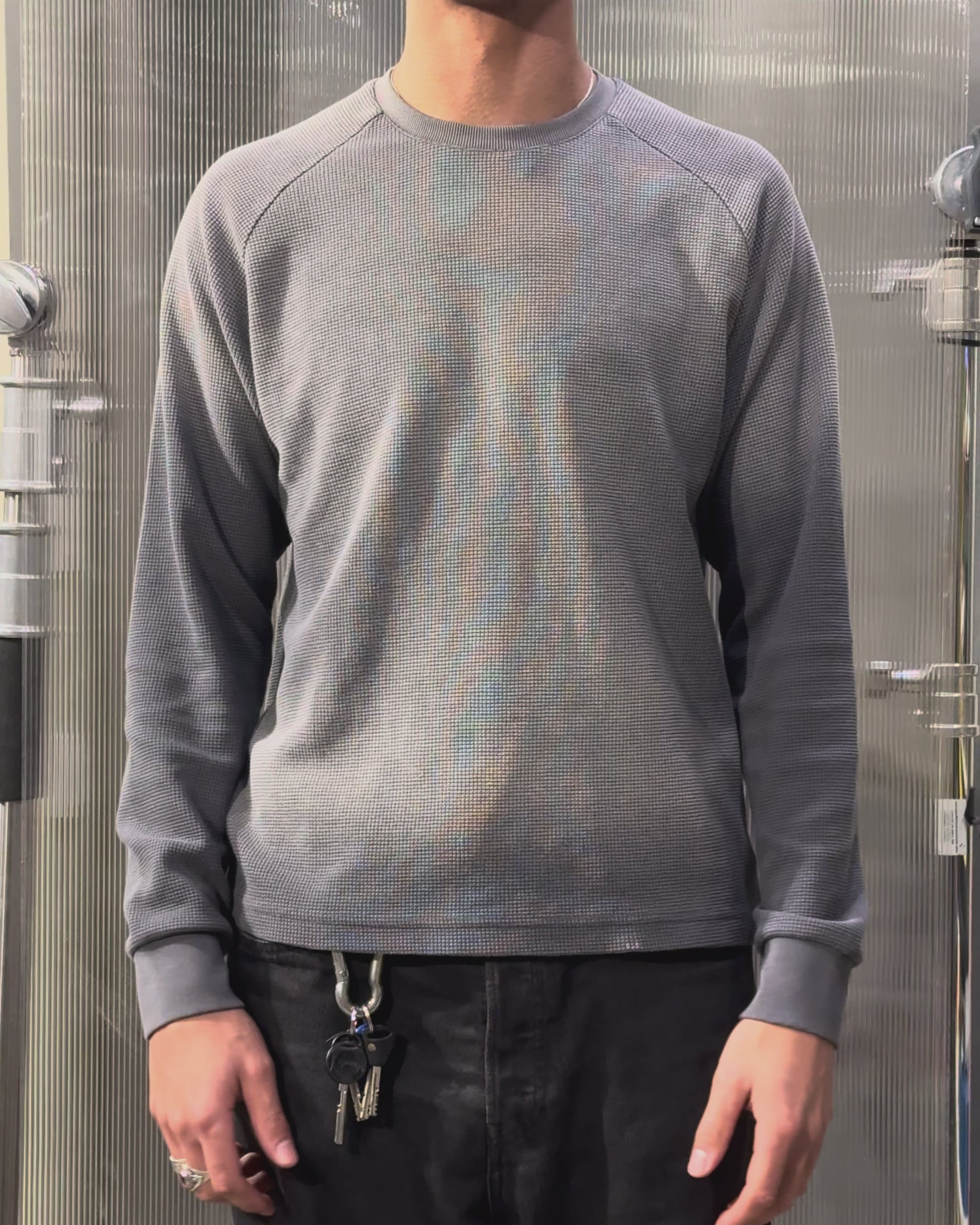 Long Sleeve Waffle Shirt